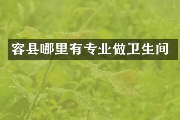 容县哪里有专业做卫生间