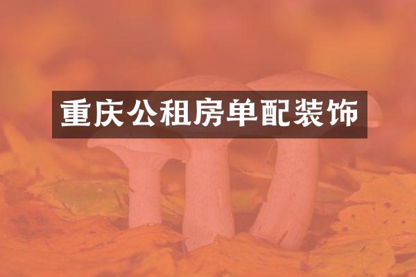 重庆公租房单配装饰