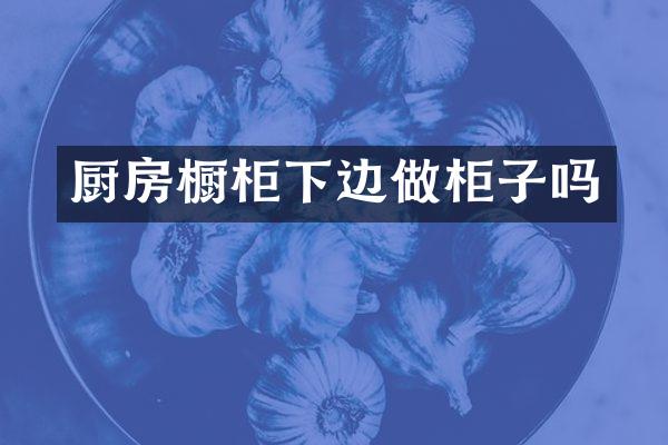 厨房橱柜下边做柜子吗