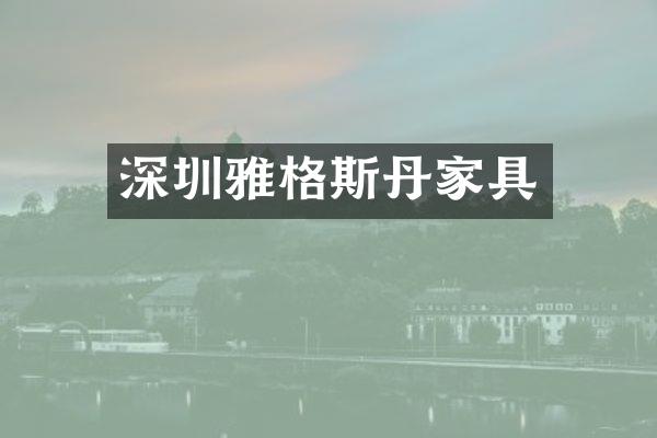 深圳雅格斯丹家具