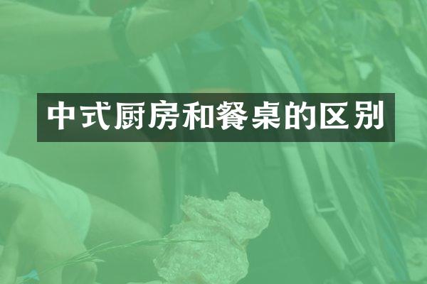 中式厨房和餐桌的区别