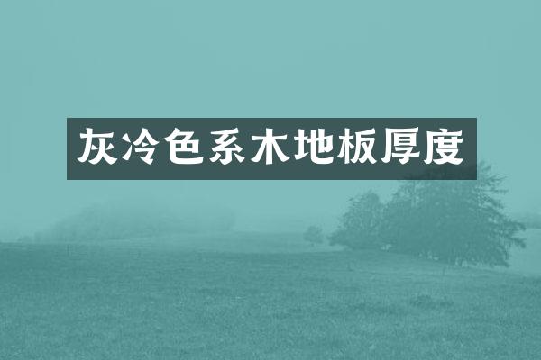 灰冷色系木地板厚度