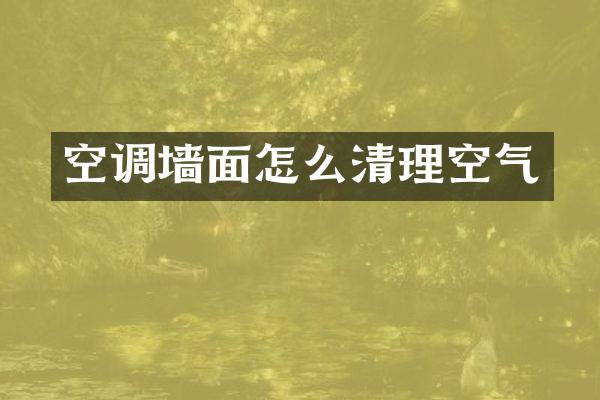 空调墙面怎么清理空气