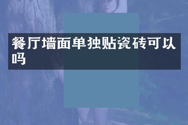 餐厅墙面单独贴瓷砖可以吗