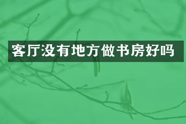 客厅没有地方做书房好吗