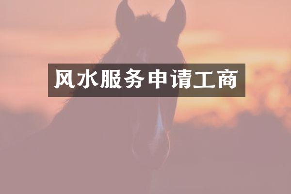 风水服务申请工商