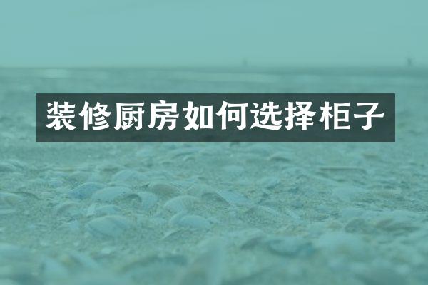 装修厨房如何选择柜子