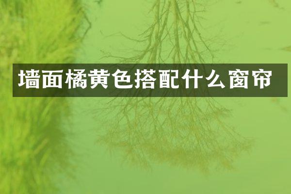 墙面橘黄色搭配什么窗帘