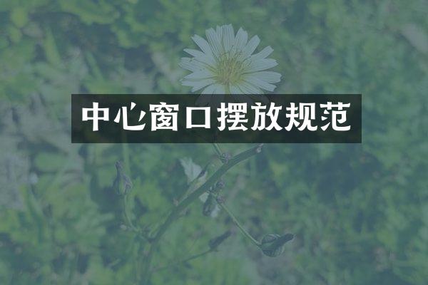 中心窗口摆放规范