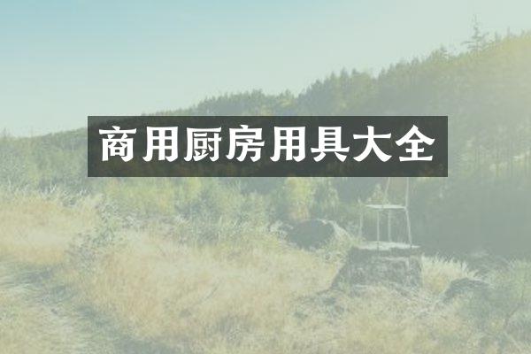 商用厨房用具大全
