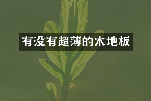 有没有超薄的木地板