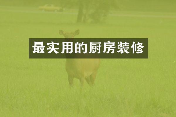 最实用的厨房装修