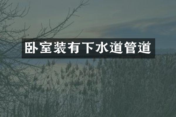 卧室装有下水道管道