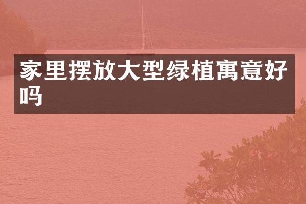 家里摆放大型绿植寓意好吗