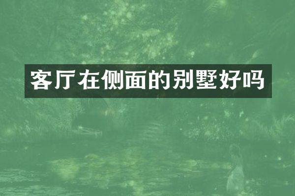 客厅在侧面的别墅好吗