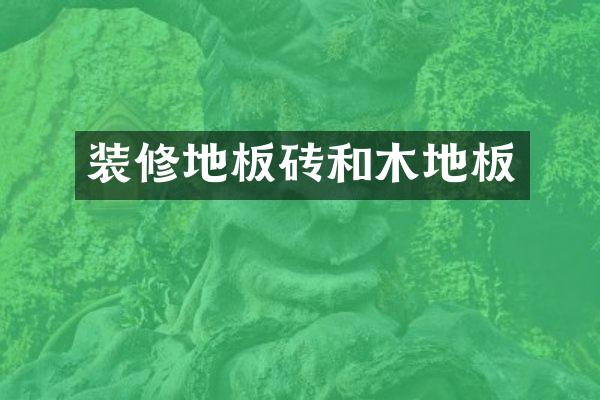 装修地板砖和木地板