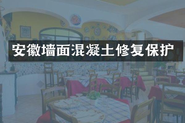 安徽墙面混凝土修复保护