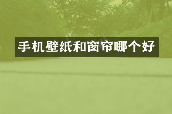 手机壁纸和窗帘哪个好