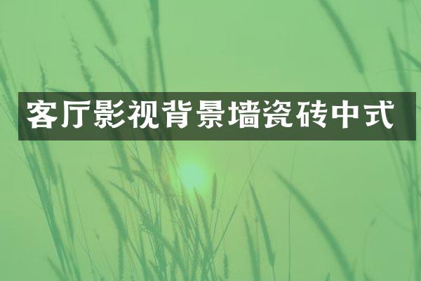 客厅影视背景墙瓷砖中式