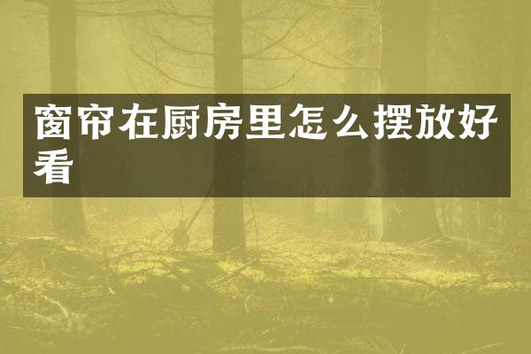 窗帘在厨房里怎么摆放好看