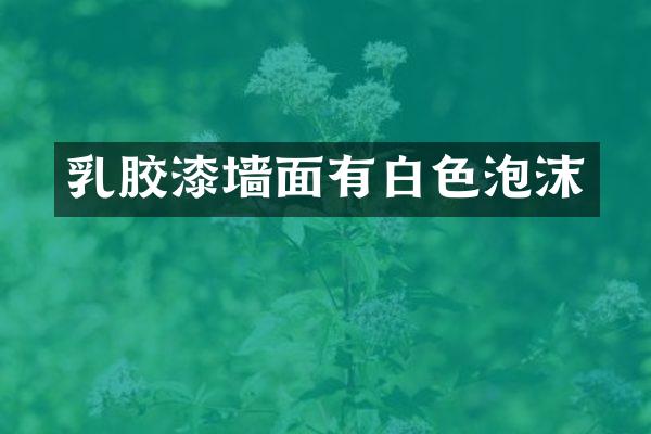 乳胶漆墙面有白色泡沫
