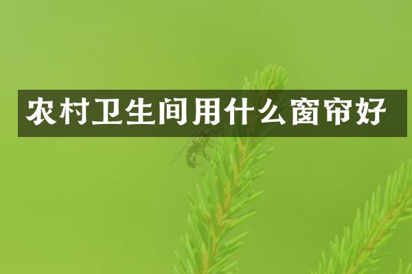 农村卫生间用什么窗帘好