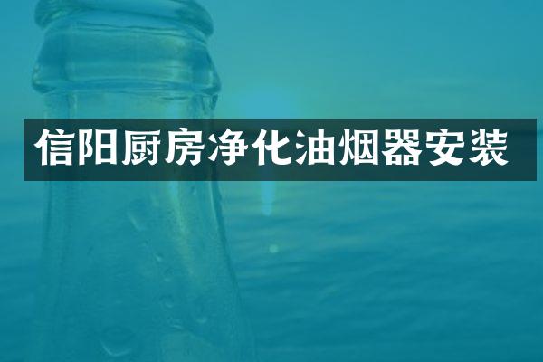 信阳厨房净化油烟器安装