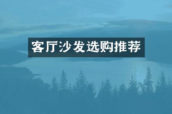 客厅沙发选购推荐