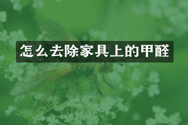 怎么去除家具上的甲醛