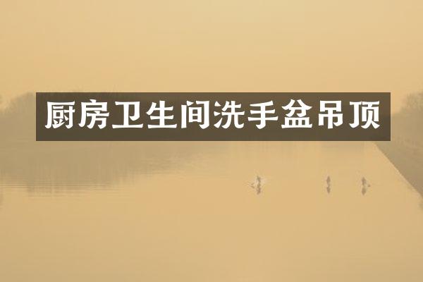 厨房卫生间洗手盆吊顶