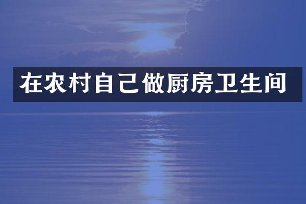 在农村自己做厨房卫生间