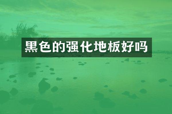 黑色的强化地板好吗