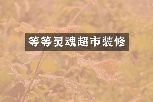 等等灵魂超市装修