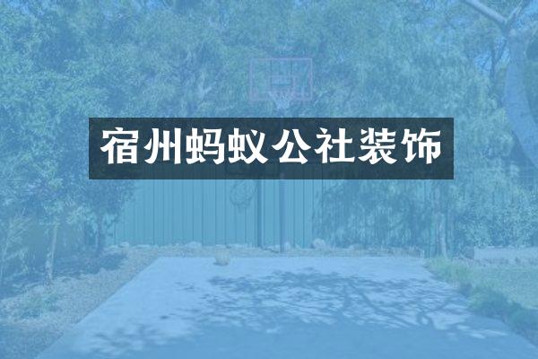 宿州蚂蚁公社装饰