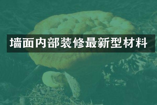 墙面内部装修最新型材料