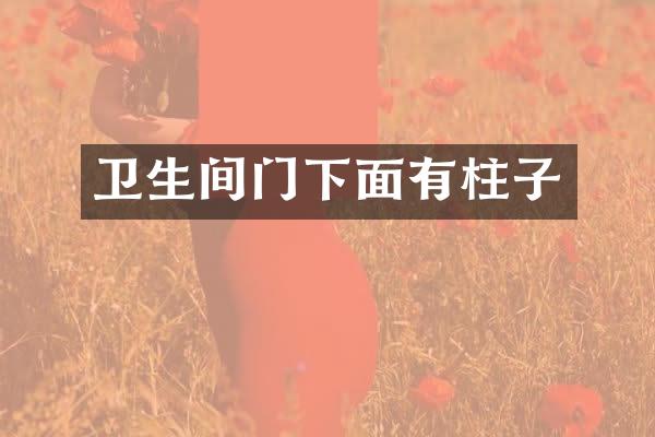 卫生间门下面有柱子