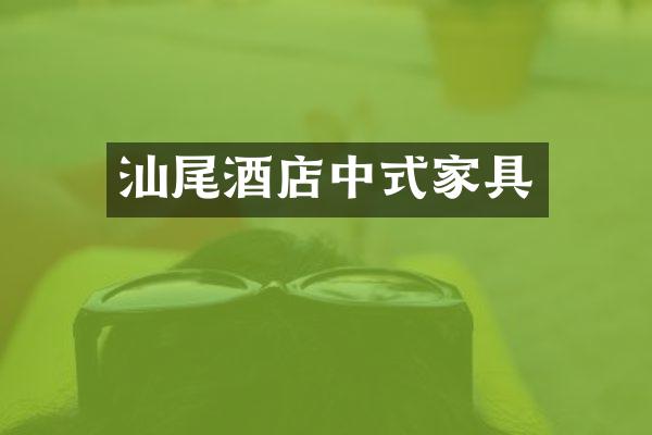 汕尾酒店中式家具