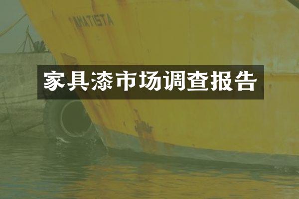 家具漆市场调查报告