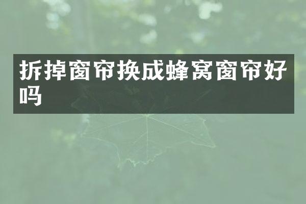 拆掉窗帘换成蜂窝窗帘好吗
