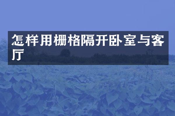 怎样用栅格隔开卧室与客厅