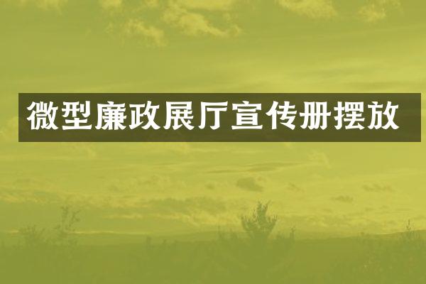 微型廉政展厅宣传册摆放