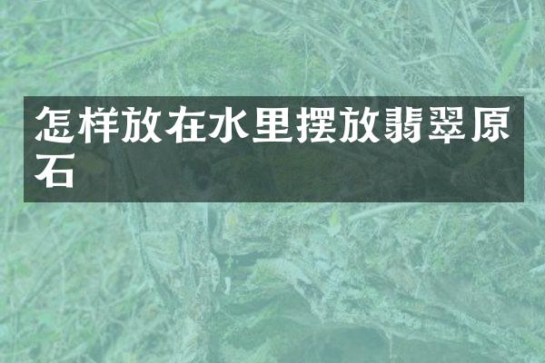 怎样放在水里摆放翡翠原石