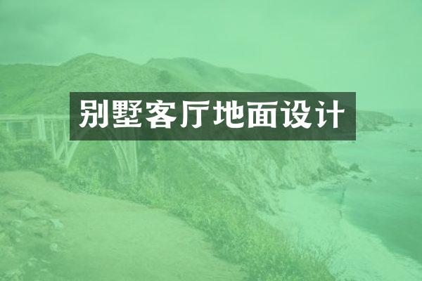 别墅客厅地面设计