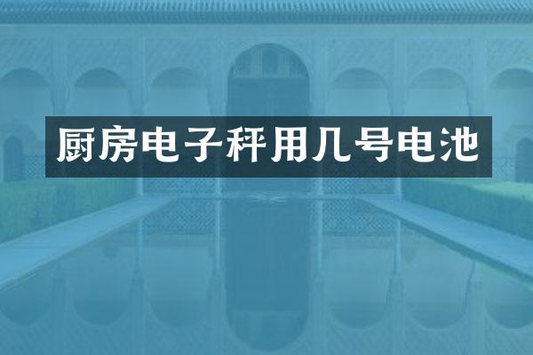 厨房电子秤用几号电池