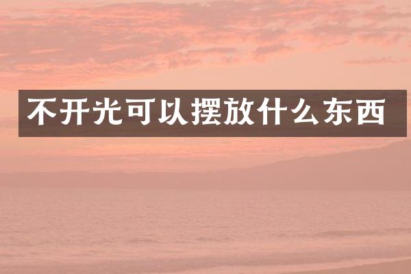 不开光可以摆放什么东西