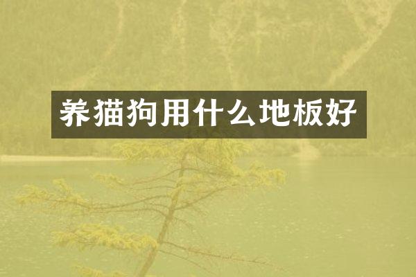 养猫狗用什么地板好