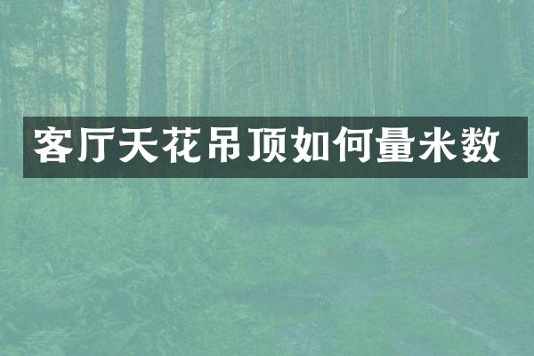 客厅天花吊顶如何量米数