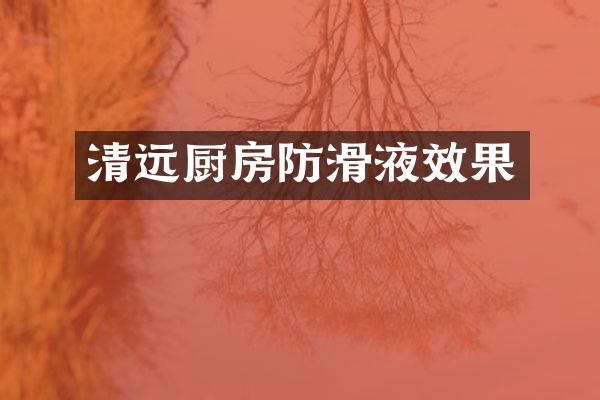 清远厨房防滑液效果