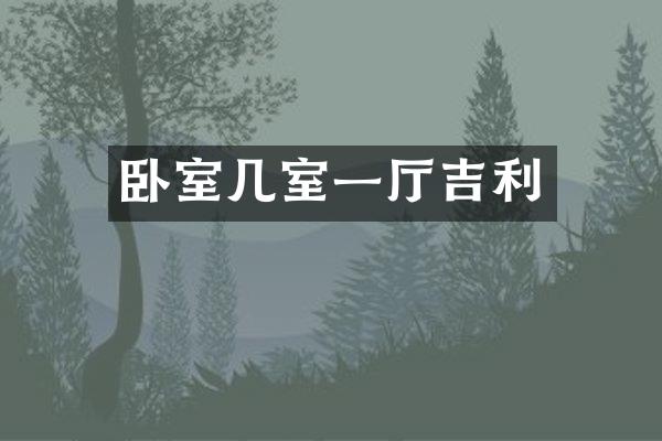 卧室几室一厅吉利