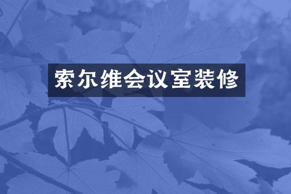 索尔维会议室装修